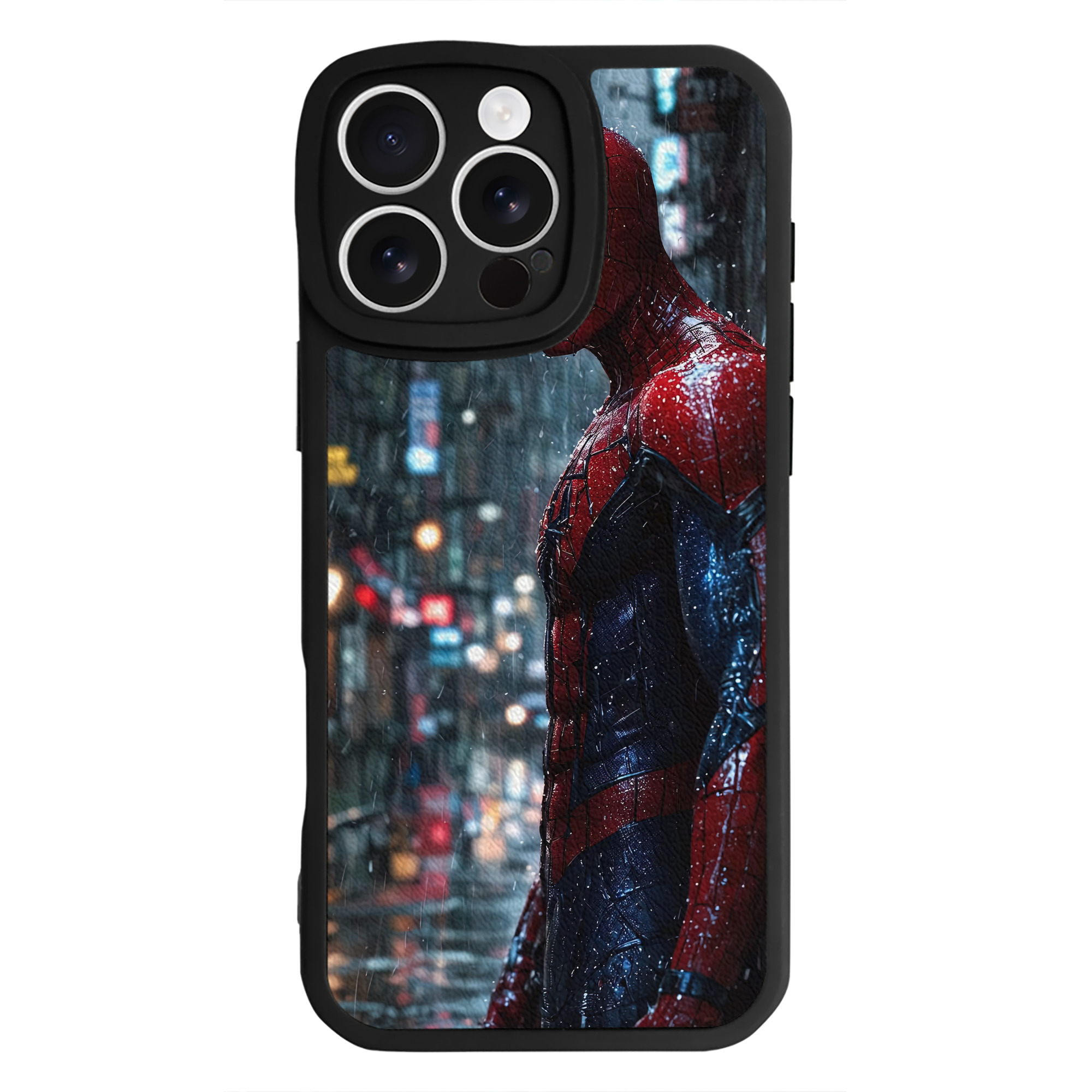 Spider Man スパイダーマン 【iPhone 16シリーズ対応】シリコンスマホケース（レザー調） 材質：シリコン